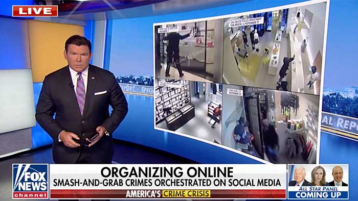 Smash-and-grabs organized through social media